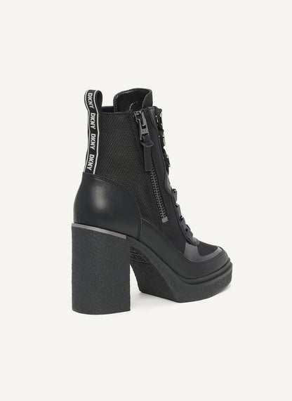 TOIA LACE-UP BOOTIE ESPRESSO | DKNY
