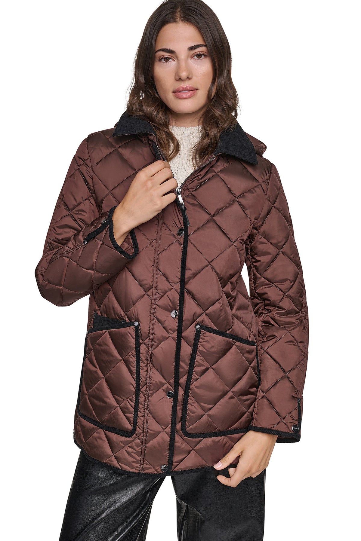 QUILTED BARN JACKET Black | DKNY