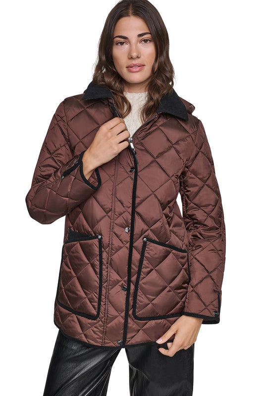 QUILTED BARN JACKET Black | DKNY