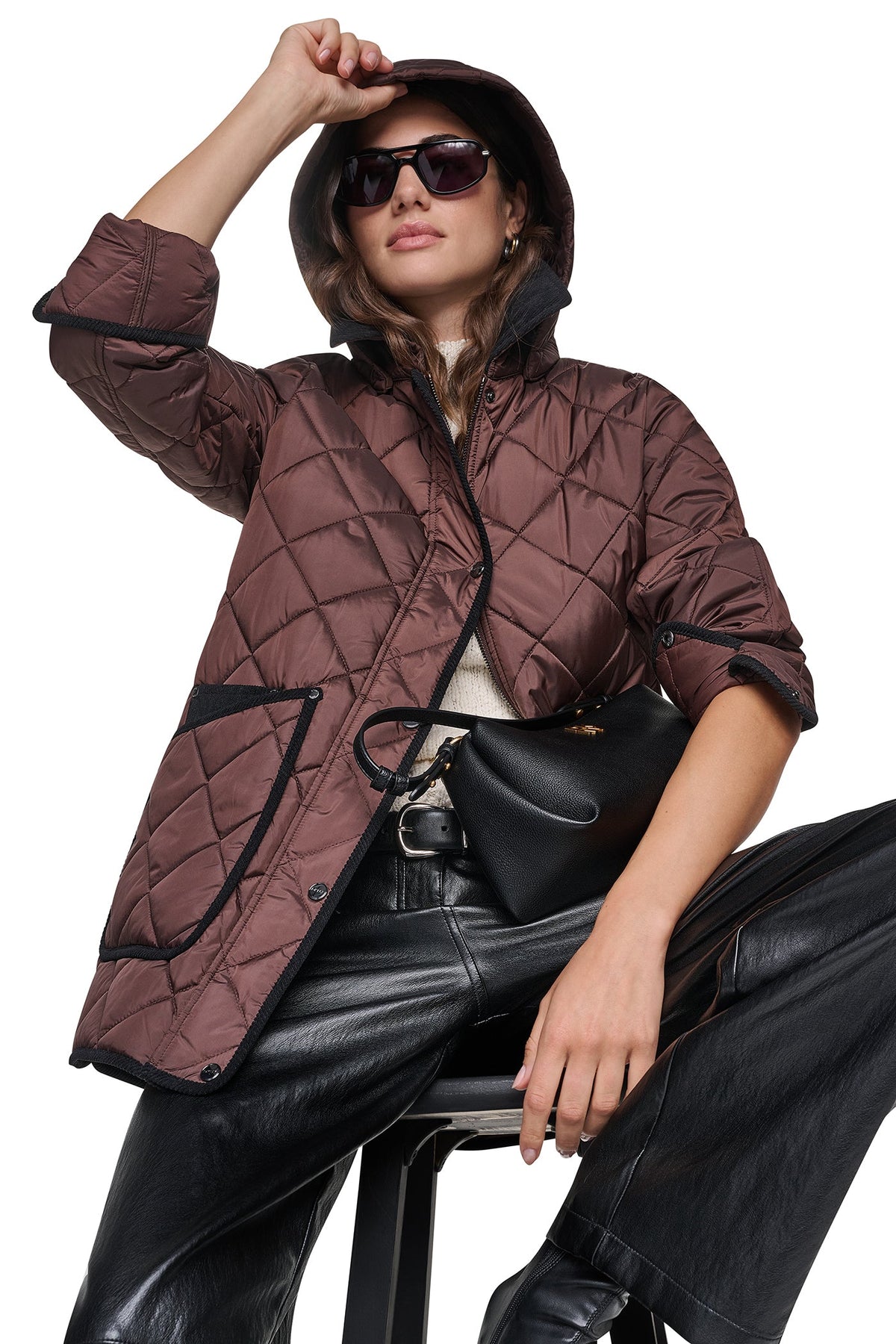 QUILTED BARN JACKET Black | DKNY