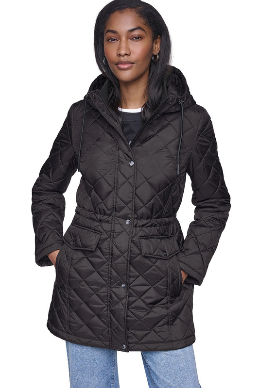 QUILTED ANORAK Black | DKNY