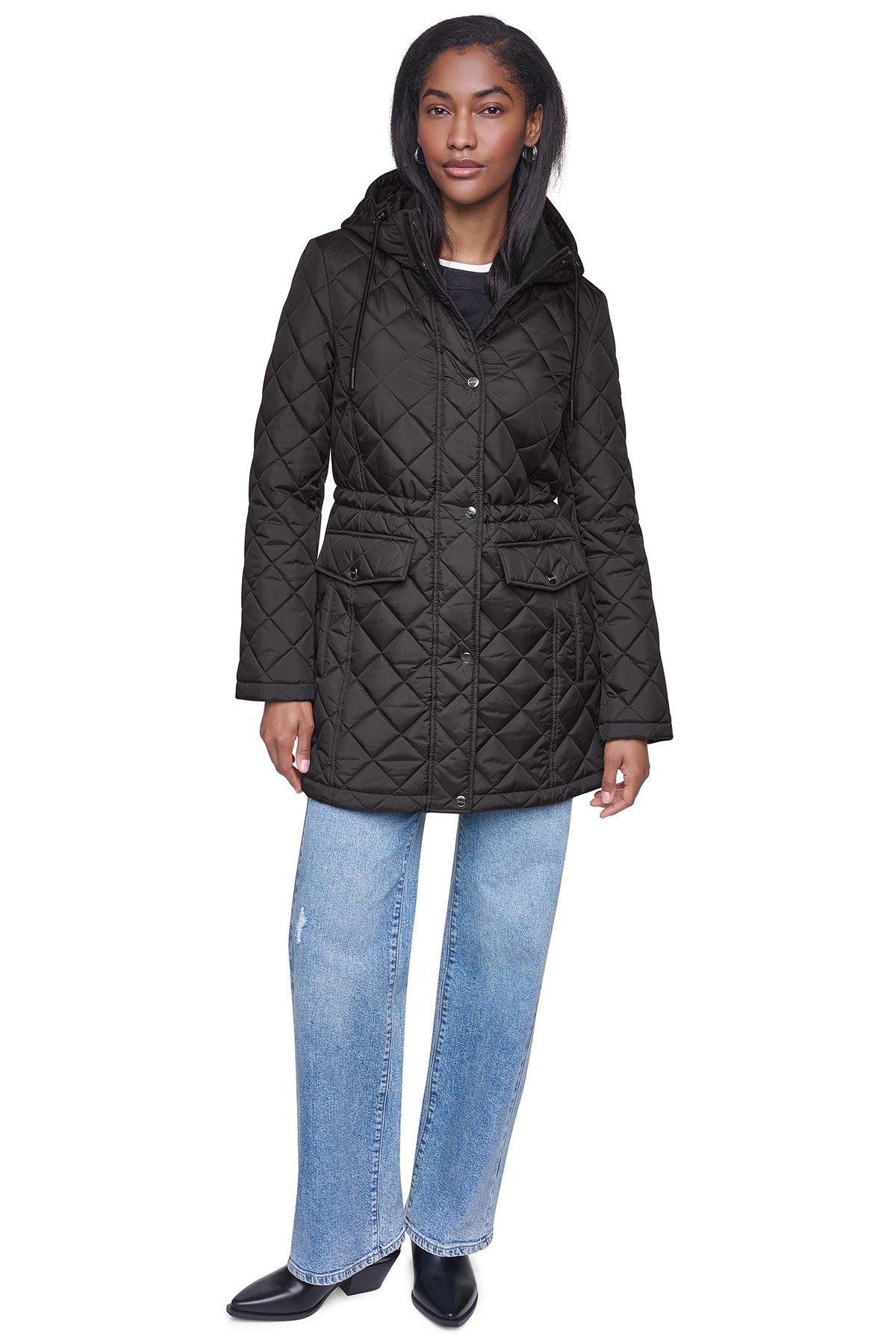 QUILTED ANORAK Black | DKNY