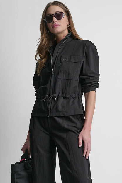 PIQUÉ TECH JACKET Black | DKNY