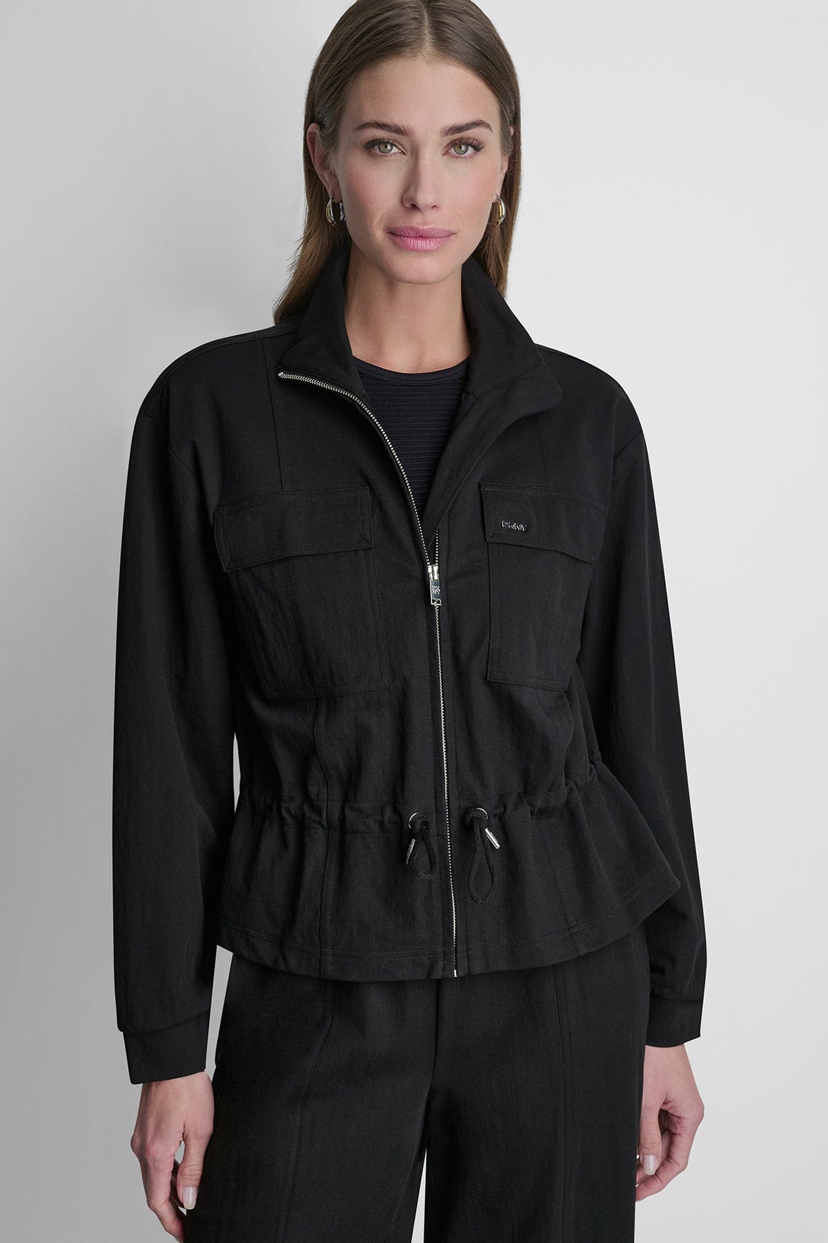 PIQUÉ TECH JACKET Black | DKNY