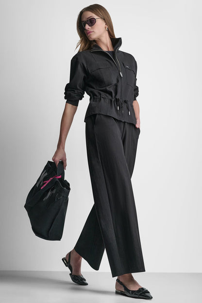 PIQUÉ TECH JACKET Black | DKNY