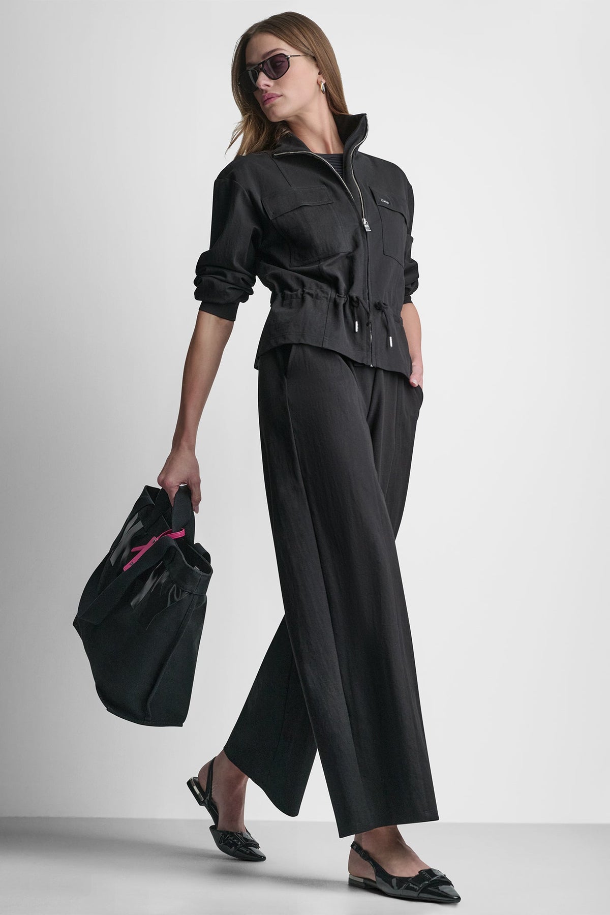 PIQUÉ TECH JACKET Black | DKNY
