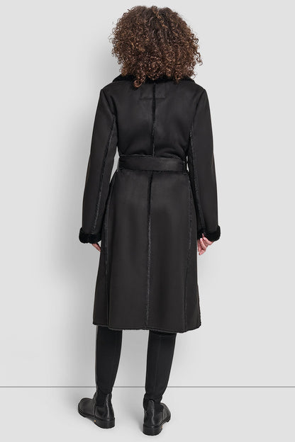 BELTED FAUX SHERLING Black | DKNY
