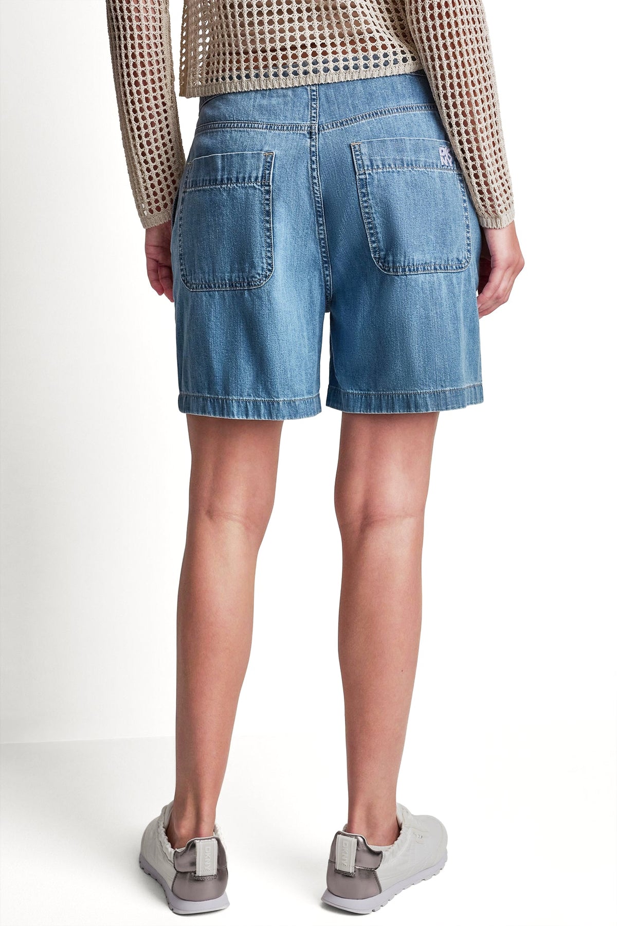 MID-RISE RELAXED DENIM SHORT WITH DRAWCORD Paladino | DKNY