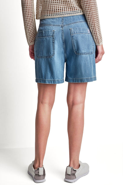 MID-RISE RELAXED DENIM SHORT WITH DRAWCORD Paladino | DKNY