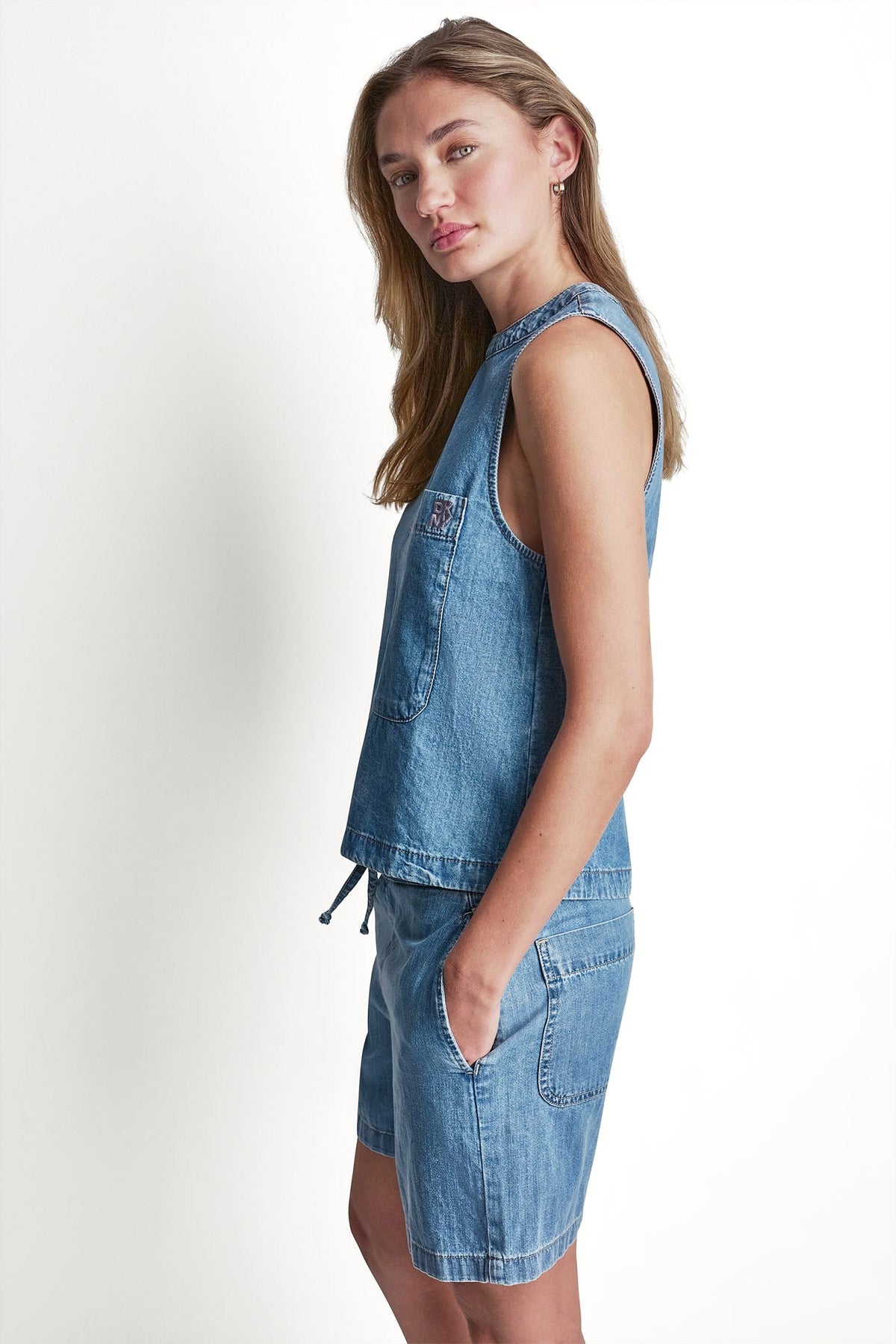 SLEEVELESS DENIM TOP Paladino | DKNY