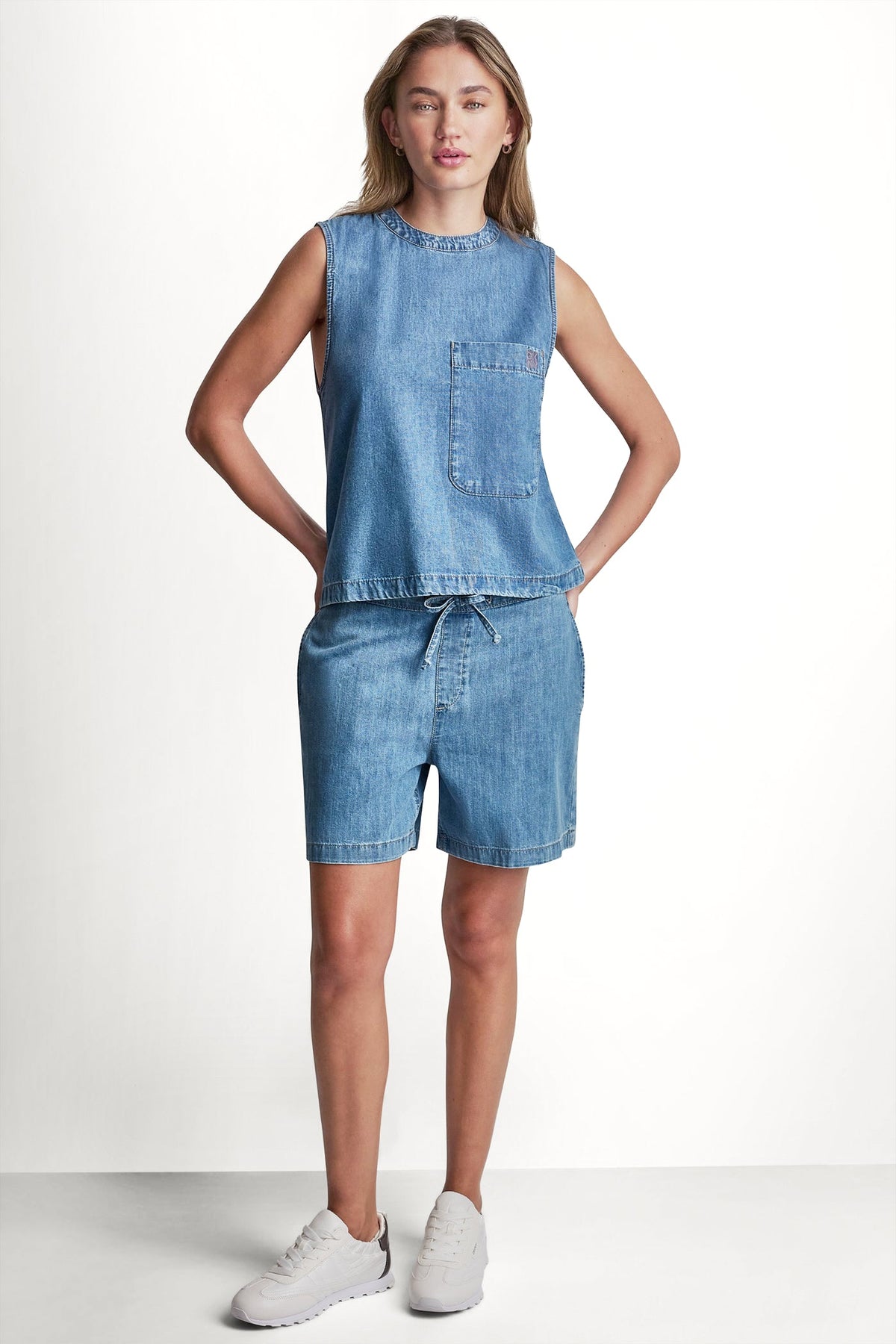 SLEEVELESS DENIM TOP Paladino | DKNY