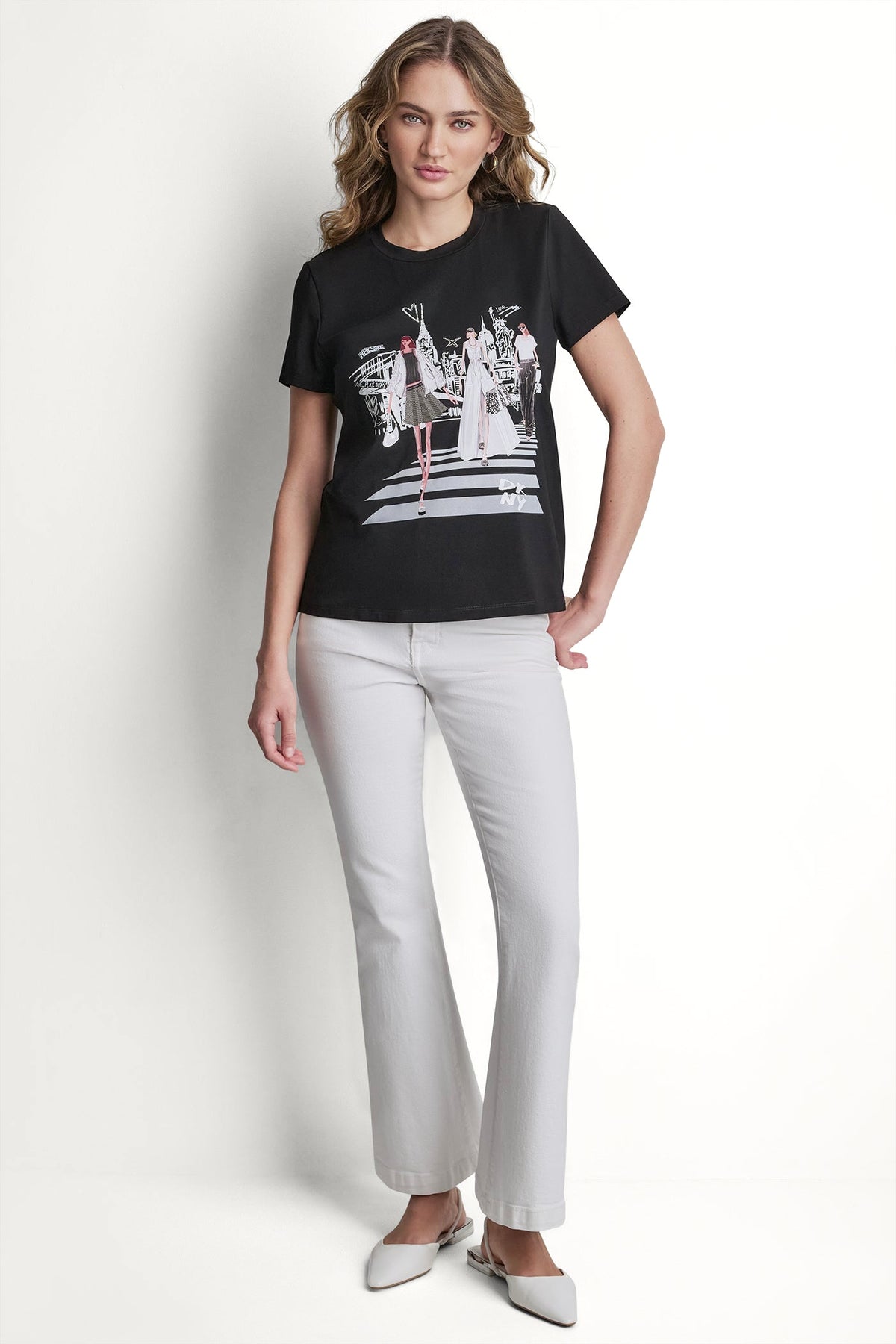 NEW YORK ICONS GRAPHIC TEE Black | DKNY