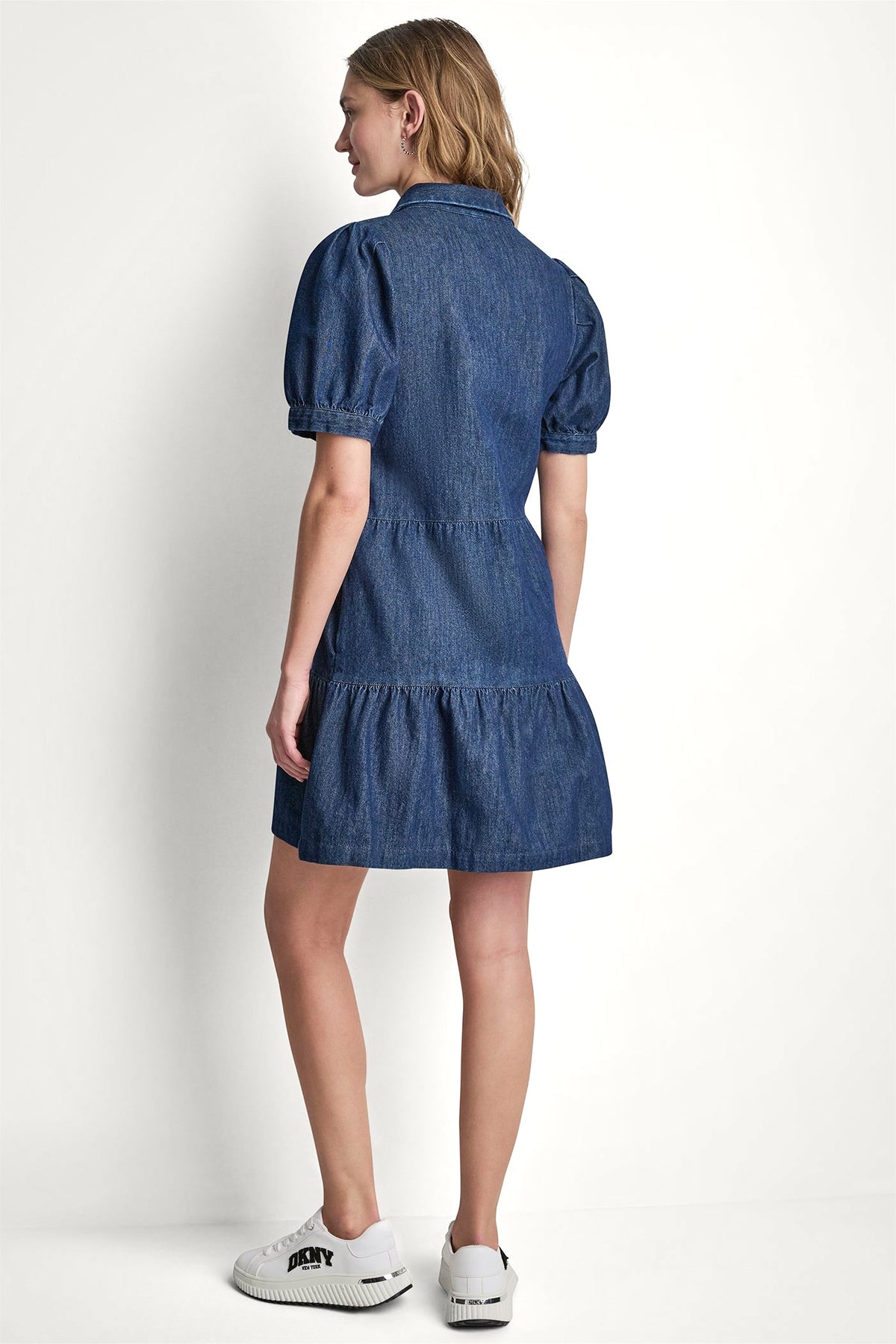 DENIM MINI DRESS Carmine Wash | DKNY