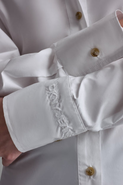 POPLIN CUTOUT TIE BACK SHIRT White | DKNY