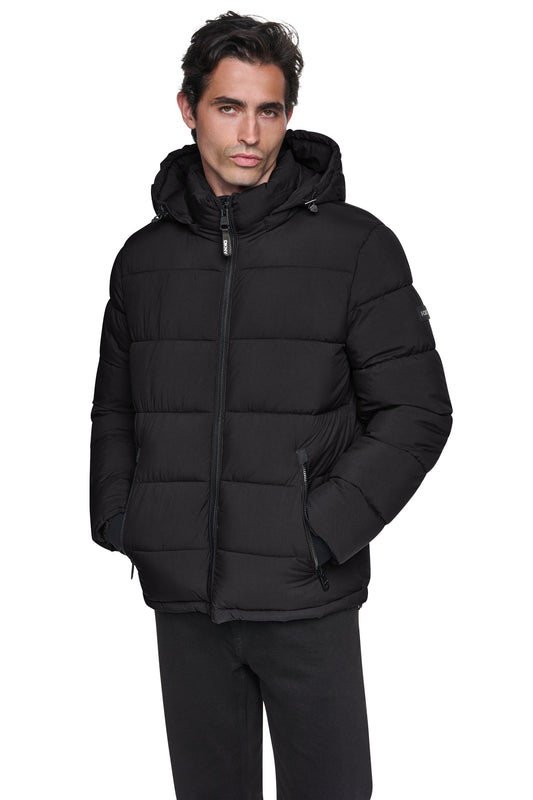 HEAVY WEIGHT HOODED PUFFER White | DKNY