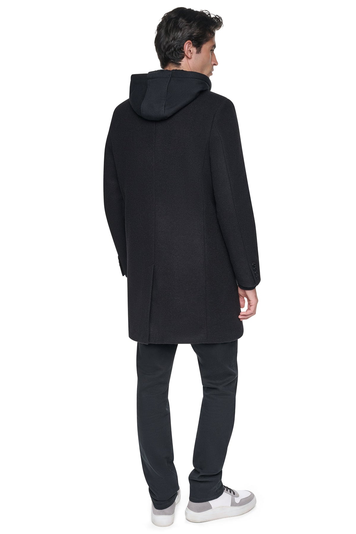 FAUX WOOL COAT Black | DKNY