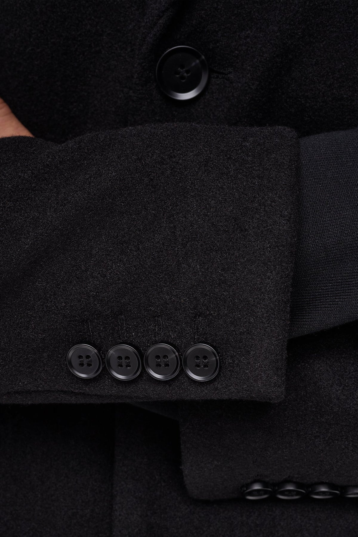 FAUX WOOL COAT Black | DKNY