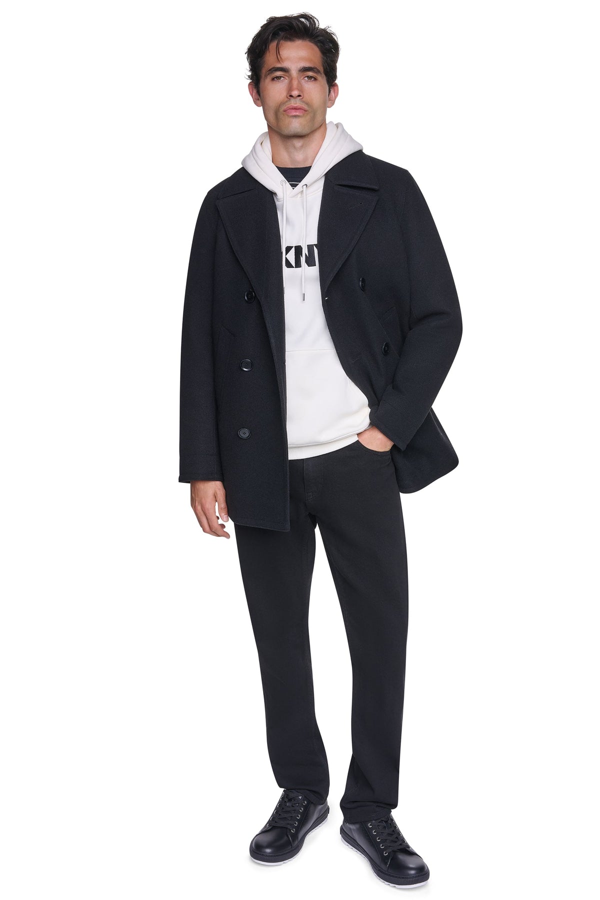 FAUX WOOL PEACOAT Camel | DKNY