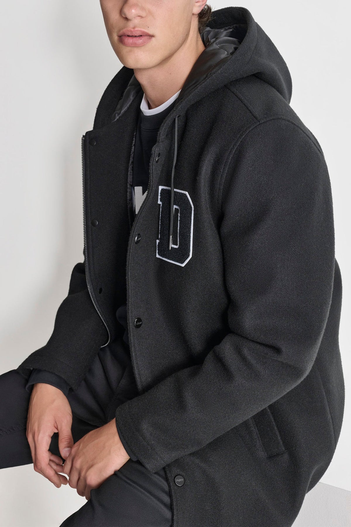 VARSITY STADIUM COAT Black | DKNY