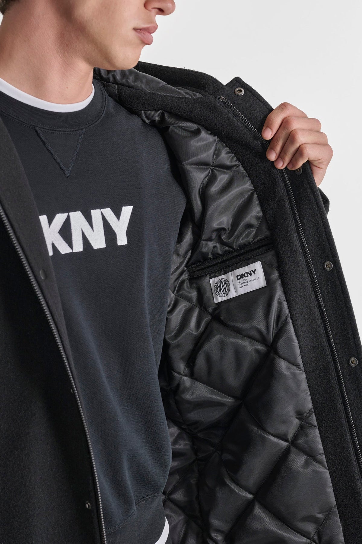 VARSITY STADIUM COAT Black | DKNY