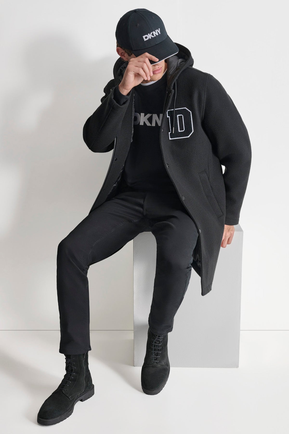 VARSITY STADIUM COAT Black | DKNY