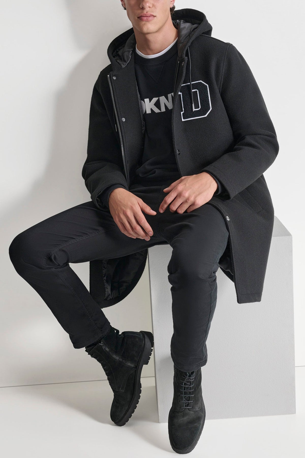 VARSITY STADIUM COAT Black | DKNY