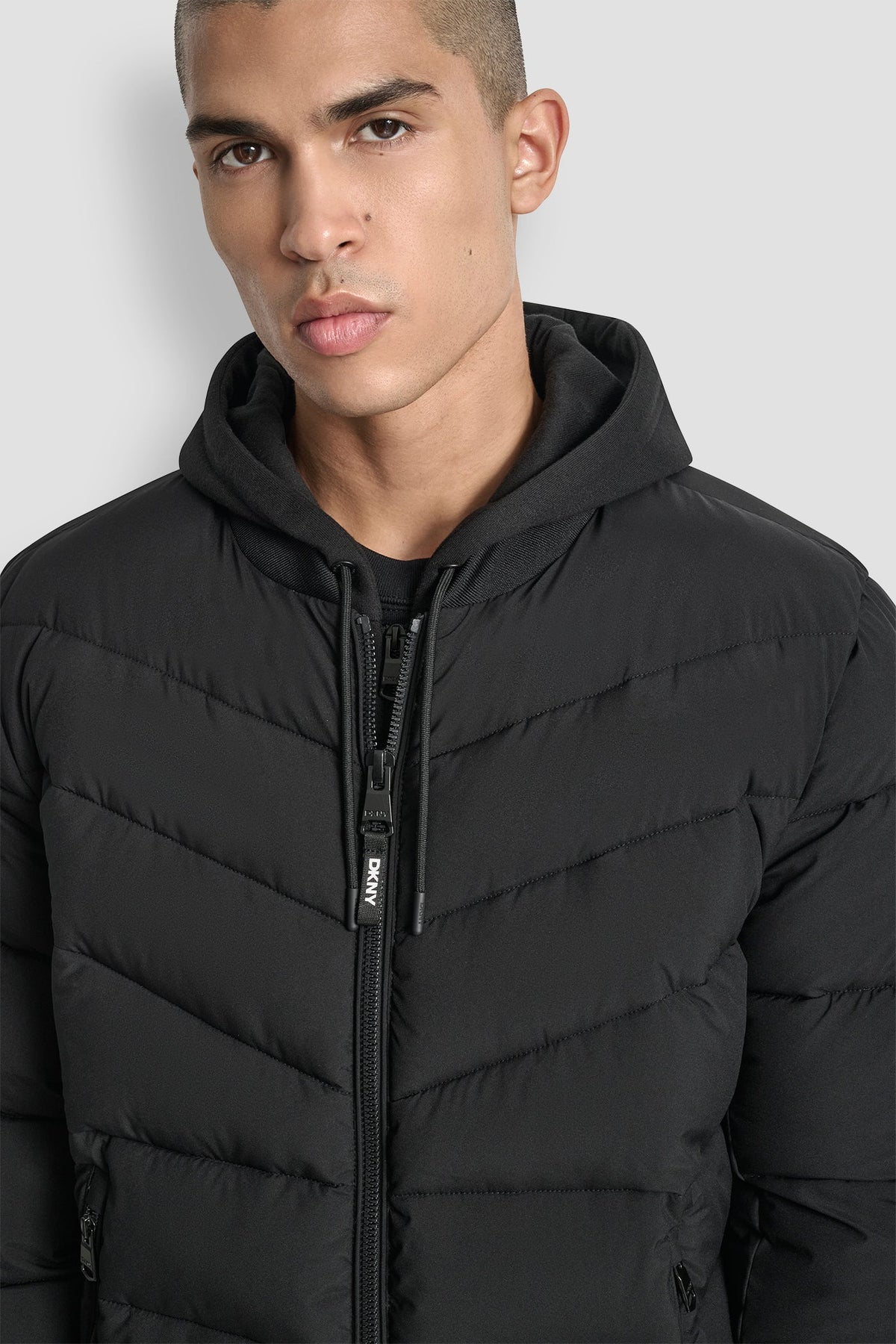STRETCH BOMBER JACKET IRON | DKNY