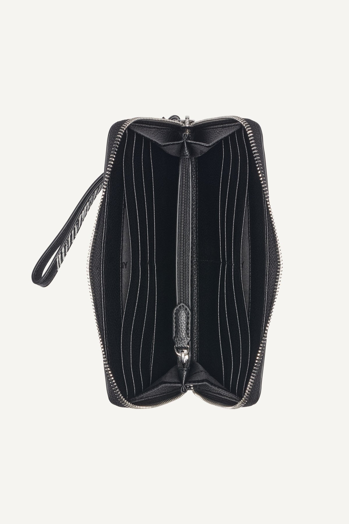 BRYAR LARGE ZIP AROUND WALLET WITH WRISTLET Black | DKNY