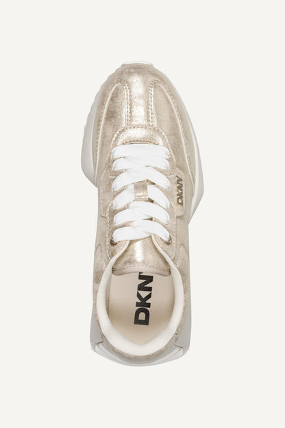 NAPLES LACE UP SNEAKER Silver | DKNY