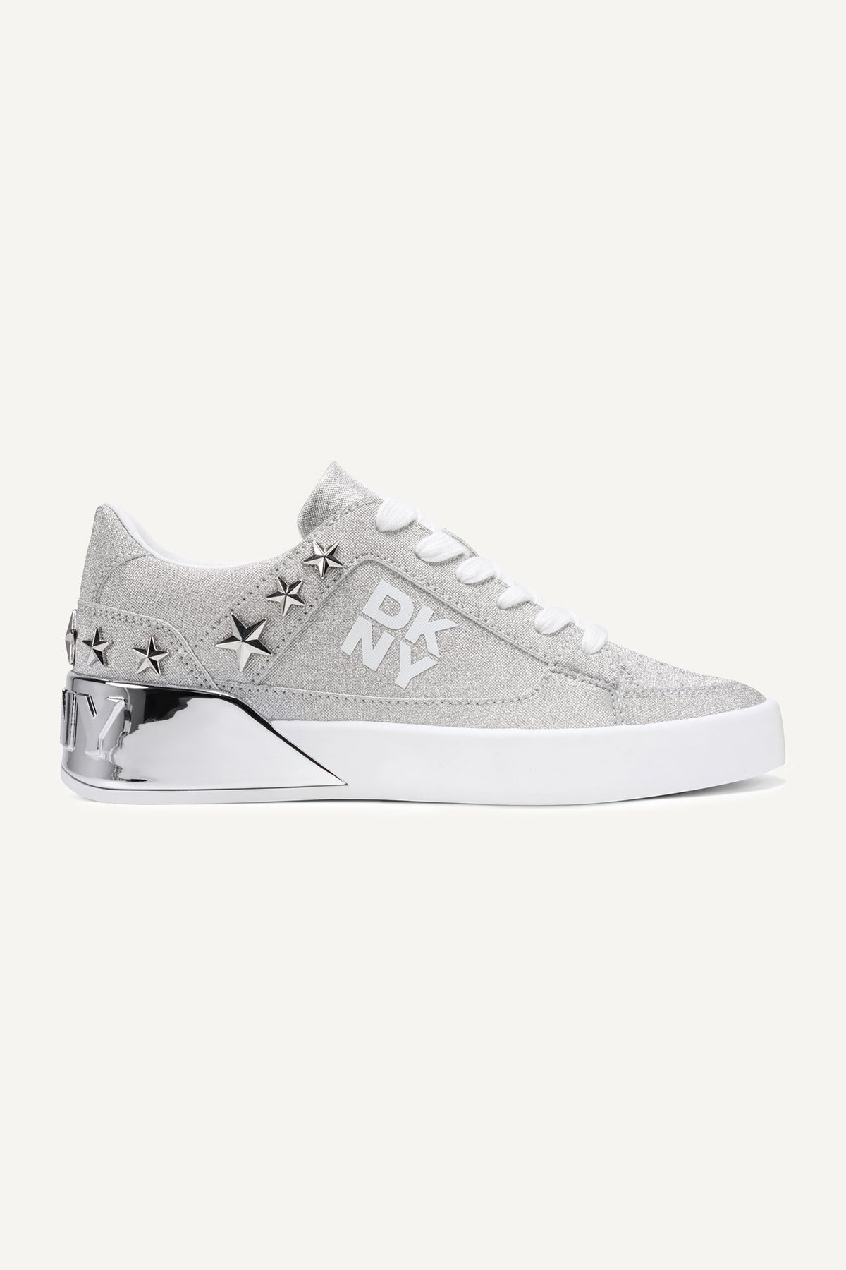 MANSERRA LACE UP SNEAKER Silver | DKNY