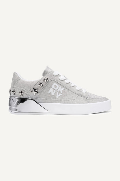 MANSERRA LACE UP SNEAKER Silver | DKNY