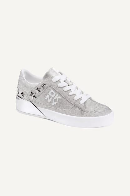 MANSERRA LACE UP SNEAKER Silver | DKNY