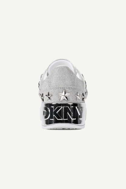 MANSERRA LACE UP SNEAKER Silver | DKNY
