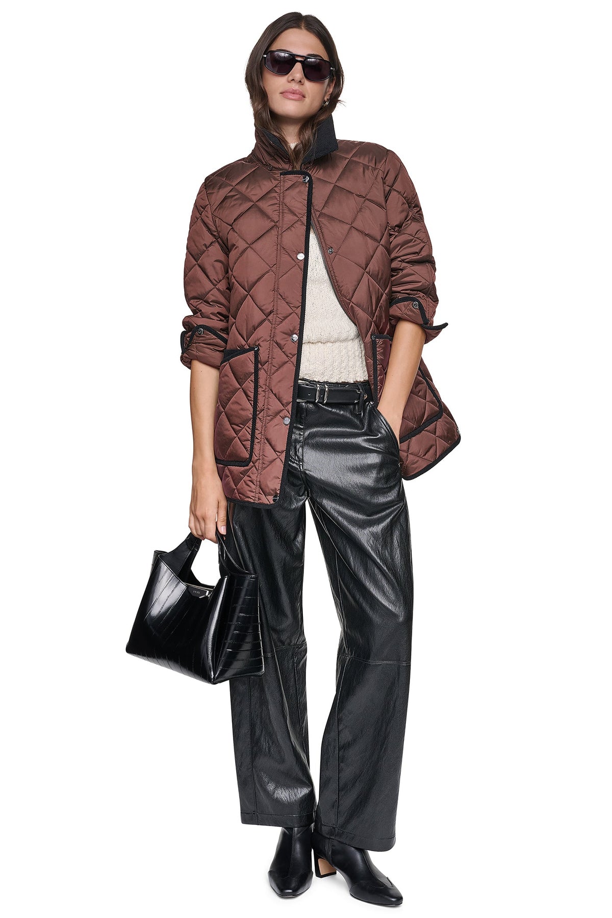 QUILTED BARN JACKET Espresso | DKNY