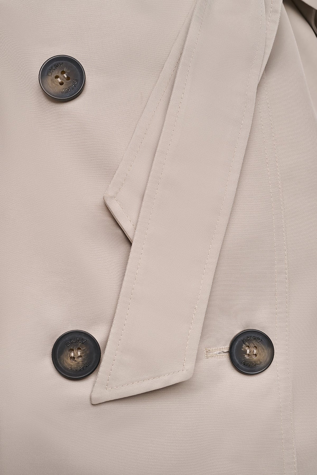 DOUBLE BREASTED QUILTED HOOD TRENCH Birch | DKNY