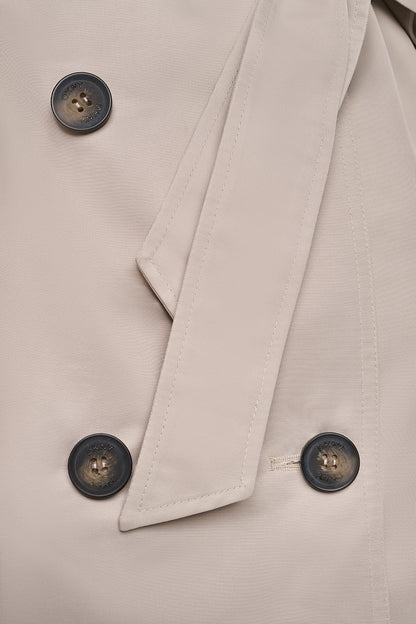DOUBLE BREASTED QUILTED HOOD TRENCH Birch | DKNY