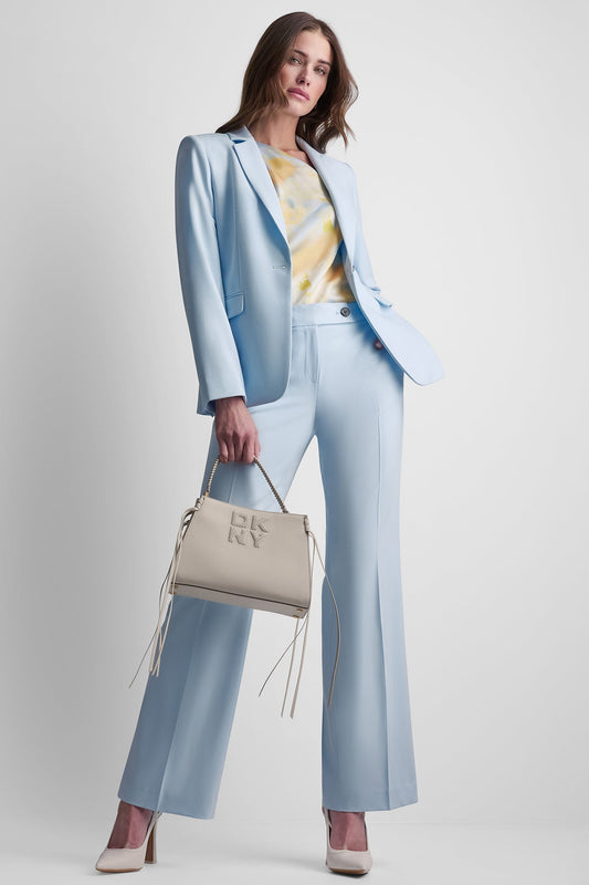 SINGLE BUTTON FRONT BLAZER Light Blue | DKNY