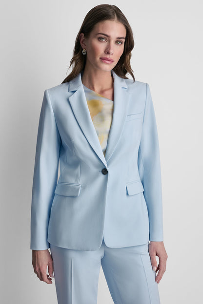 SINGLE BUTTON FRONT BLAZER Light Blue | DKNY