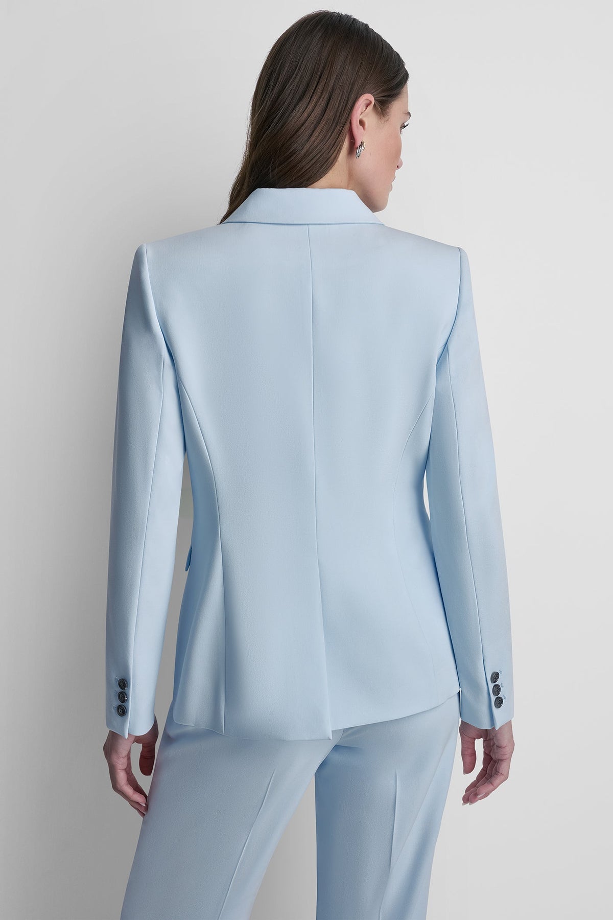 SINGLE BUTTON FRONT BLAZER Light Blue | DKNY