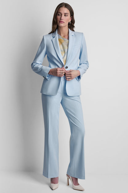 SINGLE BUTTON FRONT BLAZER Light Blue | DKNY