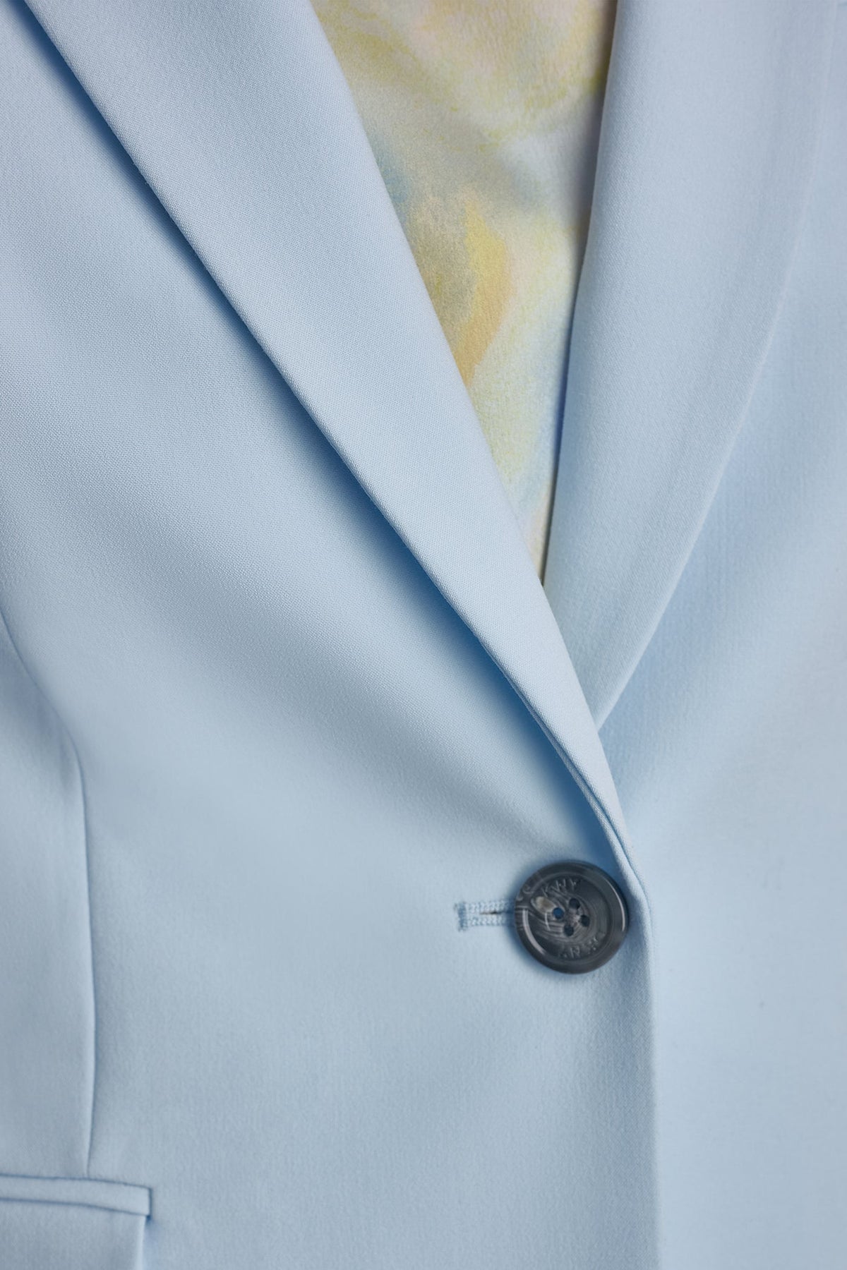 SINGLE BUTTON FRONT BLAZER Light Blue | DKNY