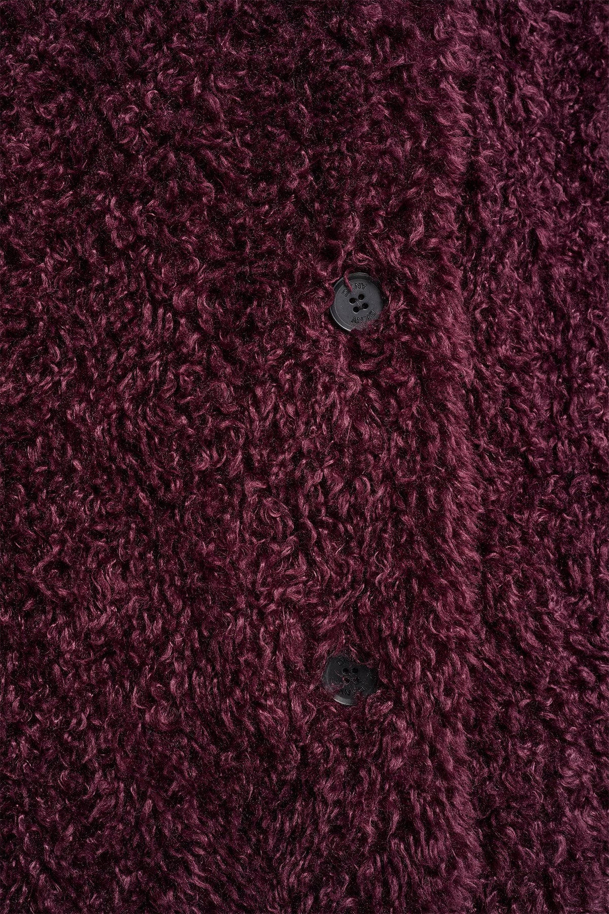 FAUX TEDDY FUR JACKET BORDEAUX | DKNY