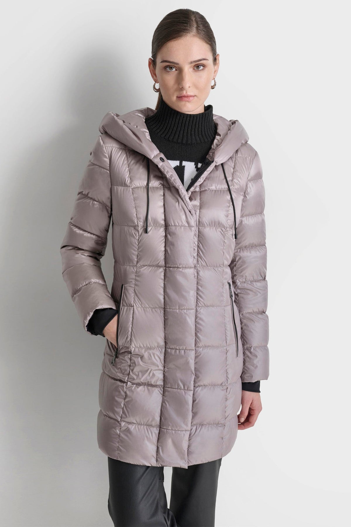 DOWN FILLED LONG PUFFER THISTLE | DKNY