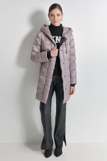 DOWN FILLED LONG PUFFER THISTLE | DKNY