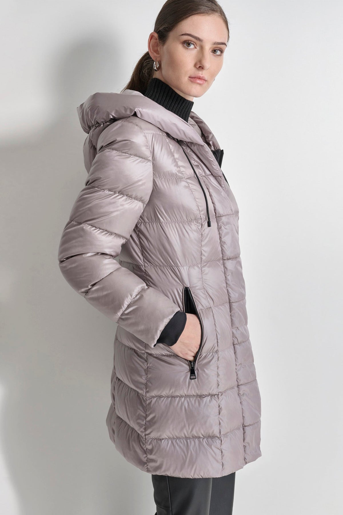 DOWN FILLED LONG PUFFER THISTLE | DKNY