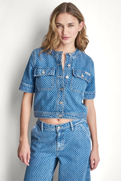 PATCH POCKET DENIM SHIRT JACKET Midwood | DKNY