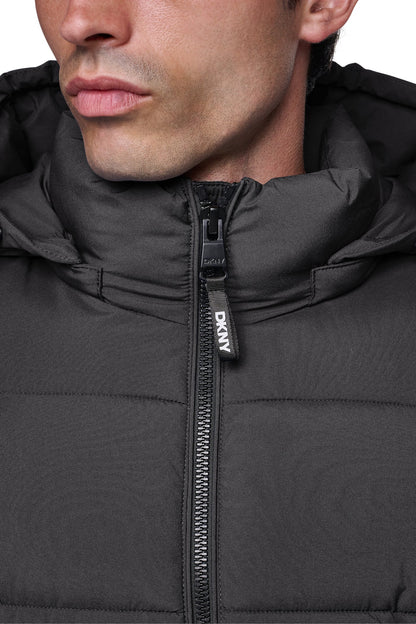 HEAVY WEIGHT HOODED PUFFER Oxblood | DKNY