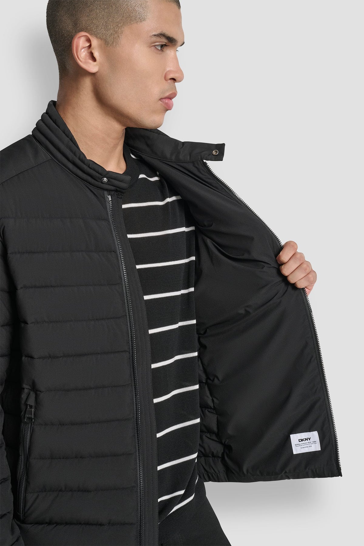 LIGHT WEIGHT MOTO JACKET Black | DKNY