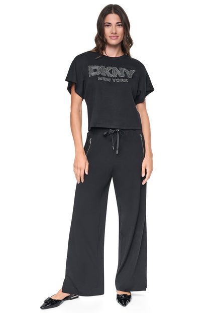EMBELLISHED LOGO DOLMAN TEE White | DKNY