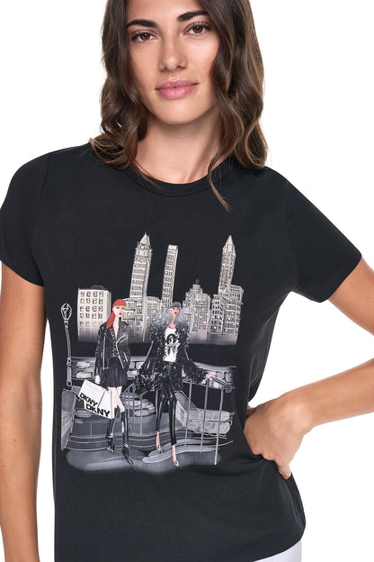 CENTRAL PARK GRAPHIC TEE Black | DKNY